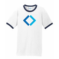 Port Co Ringer Tee, White, XL