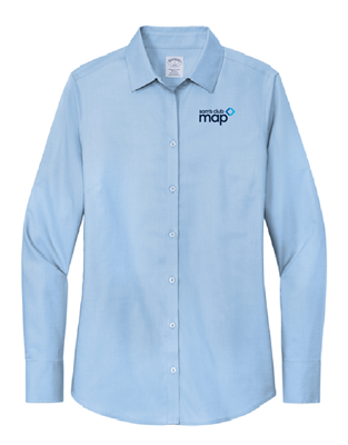 Ladies BB Dress Shirt, Newport Blue, XL