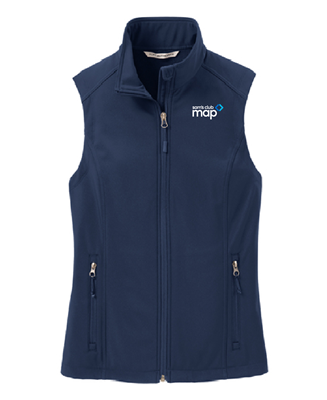 Ladies Vest, Navy, 2X